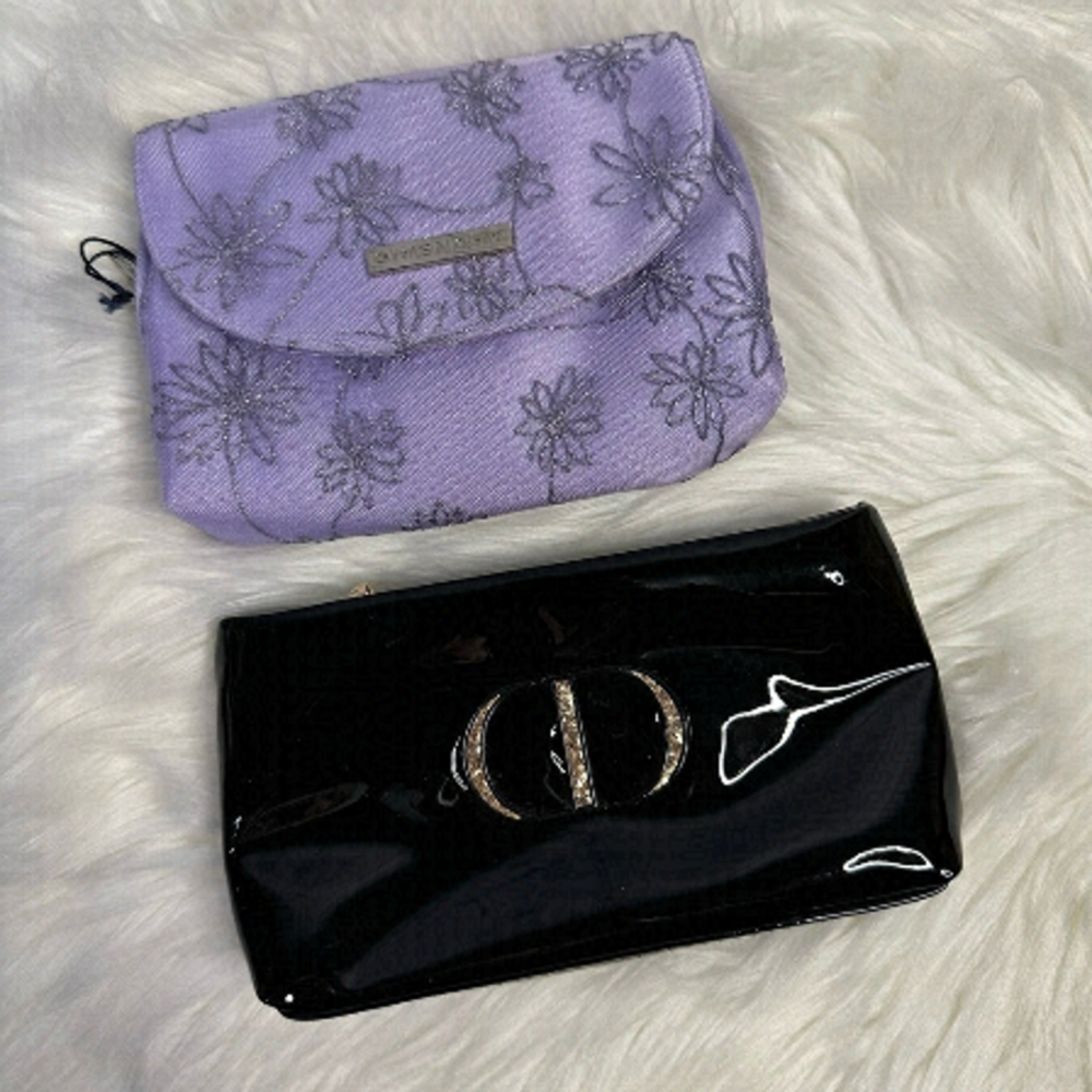 CHRISTIAN DIOR and GIVENCHY cosmetic pouch bundle